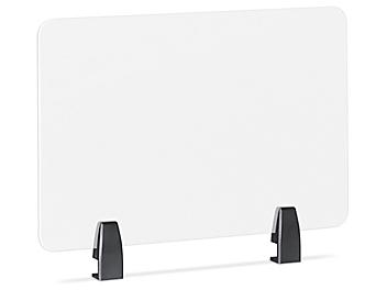 Desktop Privacy Panel - Clamp-On, 24 x 15", Black Brackets H-8867C-BL