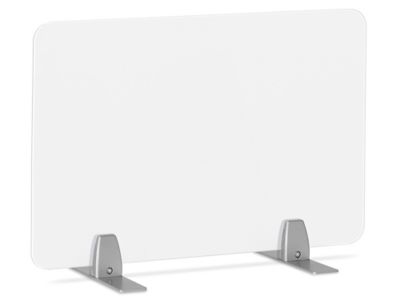 Desktop Privacy Panel - Freestanding, 24 x 15", Silver Brackets H-8867F-SIL