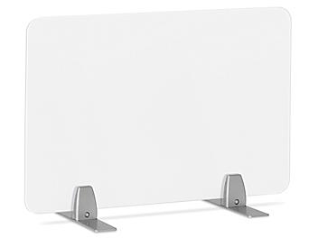 Desktop Privacy Panel - Freestanding, 24 x 15", Silver Brackets H-8867F-SIL