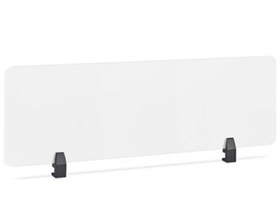 Desktop Privacy Panel - Clamp-On, 48 x 15", Black Brackets H-8868C-BL