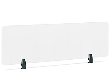 Desktop Privacy Panel - Clamp-On, 48 x 15", Black Brackets H-8868C-BL