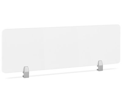 Desktop Privacy Panel - Clamp-On, 48 x 15", Silver Brackets H-8868C-SIL