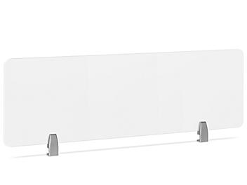 Desktop Privacy Panel - Clamp-On, 48 x 15", Silver Brackets H-8868C-SIL