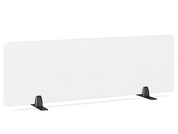 Desktop Privacy Panel - Freestanding, 48 x 15", Black Brackets H-8868F-BL