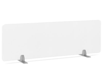 Desktop Privacy Panel - Freestanding, 48 x 15", Silver Brackets