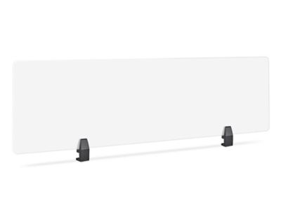 Desktop Privacy Panel - Clamp-On, 60 x 15", Black Brackets H-8869C-BL