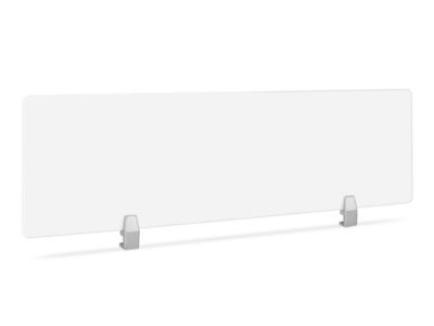 Desktop Privacy Panel - Clamp-On, 60 x 15", Silver Brackets H-8869C-SIL