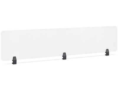 Desktop Privacy Panel - Clamp-On, 72 x 15", Black Brackets H-8870C-BL