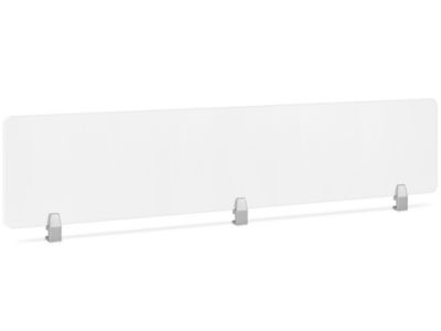 Desktop Privacy Panel - Clamp-On, 72 x 15", Silver Brackets H-8870C-SIL
