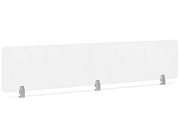 Desktop Privacy Panel - Clamp-On, 72 x 15", Silver Brackets H-8870C-SIL