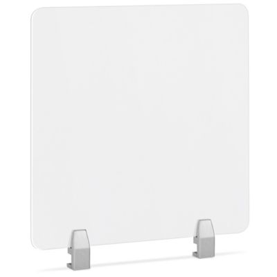 Desktop Privacy Panel - Clamp-On, 24 x 24", Silver Brackets H-8871C-SIL
