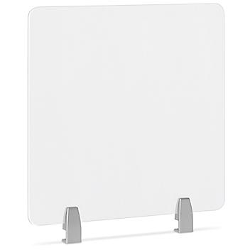 Desktop Privacy Panel - Clamp-On, 24 x 24", Silver Brackets H-8871C-SIL