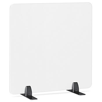 Desktop Privacy Panel - Freestanding, 24 x 24", Black Brackets H-8871F-BL