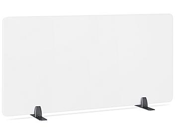 Desktop Privacy Panel - Freestanding, 48 x 24", Black Brackets H-8872F-BL