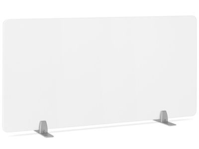 Desktop Privacy Panel - Freestanding, 48 x 24", Silver Brackets H-8872F-SIL
