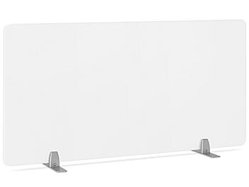 Desktop Privacy Panel - Freestanding, 48 x 24", Silver Brackets H-8872F-SIL