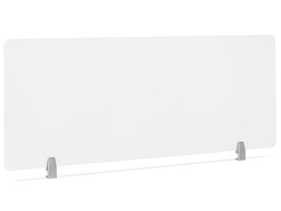 Desktop Privacy Panel - Clamp-On, 60 x 24", Silver Brackets H-8873C-SIL