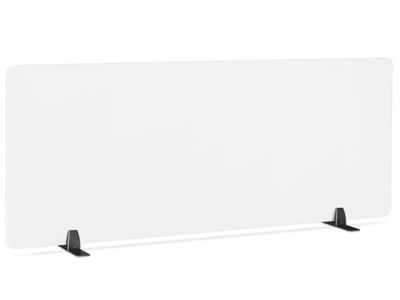 Desktop Privacy Panel - Freestanding, 60 x 24", Black Brackets H-8873F-BL