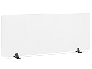 Desktop Privacy Panel - Freestanding, 60 x 24", Black Brackets H-8873F-BL