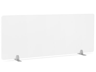 Desktop Privacy Panel - Freestanding, 60 x 24", Silver Brackets H-8873F-SIL