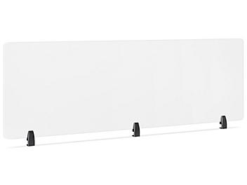 Desktop Privacy Panel - Clamp-On, 72 x 24", Black Brackets H-8874C-BL