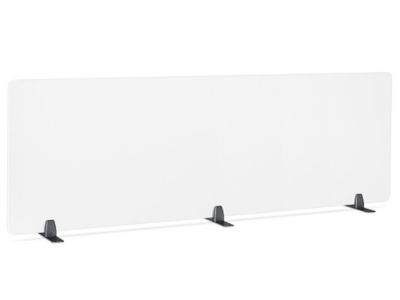 Desktop Privacy Panel - Freestanding, 72 x 24", Black Brackets H-8874F-BL