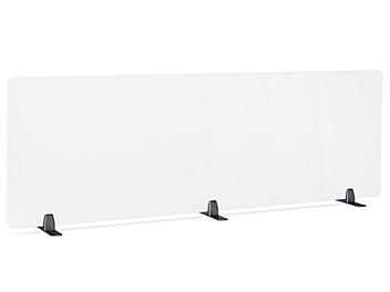 Desktop Privacy Panel - Freestanding, 72 x 24", Black Brackets H-8874F-BL