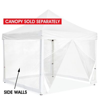 Pop up tent clearance sidewalls