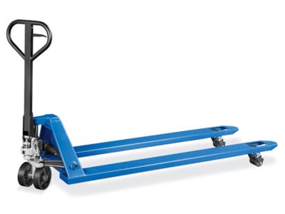 Uline Industrial Pallet Truck - Long Fork, 72 x 27", Blue H-8921