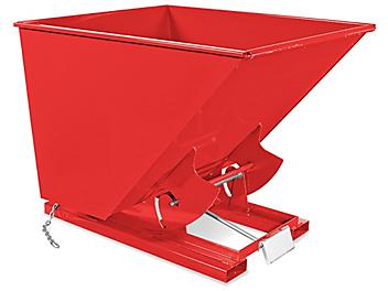 Standard Quick Release Steel Dumping Hopper - 2 Cubic Yard, Red H-8929R