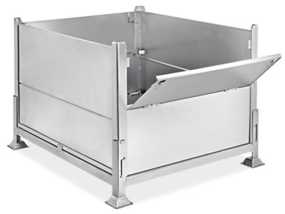 Steel Bulk Bin  63 x 48x 34 Collapsible Metal Bin