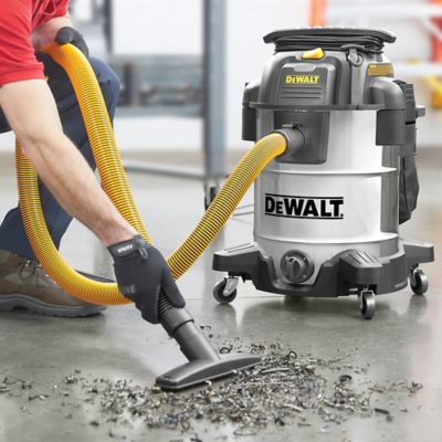 Aspirateur sec et humide DeWalt 16 gal 6,5 hp acier inoxydable