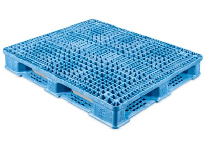 Rackable Plastic Pallet - 48 x 40, FM Blue H-8933 - Uline