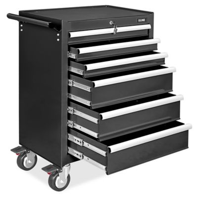  Caja de herramientas con ruedas para almacenamiento, tipo  cofre, color negro brillante, de 4 cajones, de 580 Lb. de capacidad, de US  General : Productos de Oficina