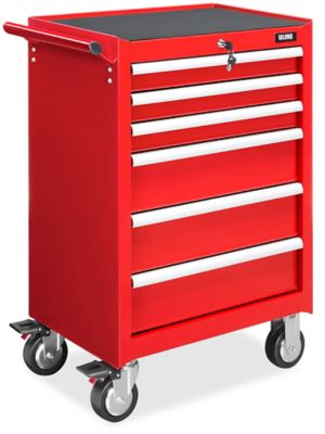 Uline Tool Cabinet - 6 Drawer, Red