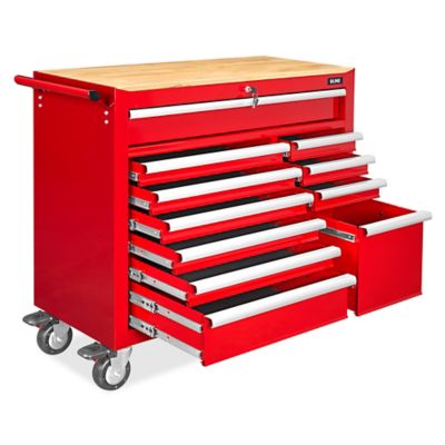 Uline Carrito para Herramientas - 11 Cajones, Rojo H-8947R - Uline