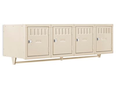 Wall-Mount Lockers - Single Tier, 4 Wide, Tan H-8984T