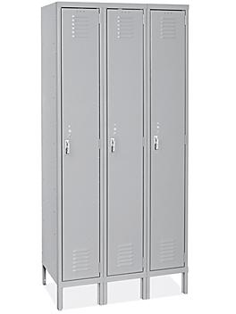 Uline Single Tier Lockers - 3 Wide, Assembled, 36" Wide, 18" Deep H-8998