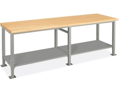 Heavy-Duty Packing Table - 96 x 30", Maple Top with Rounded Edge H-9004-MAP