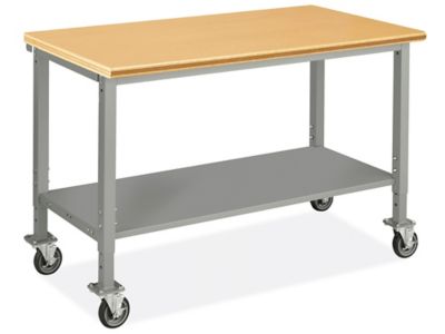 Mobile Heavy-Duty Packing Table - 60 x 30", Composite Wood Top H-9005-WOOD