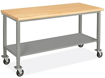 Mobile Heavy-Duty Packing Table - 72 x 30", Maple Top H-9006-MAP