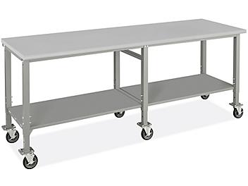 Mobile Heavy-Duty Packing Table - 96 x 30", Laminate Top H-9007-LAM