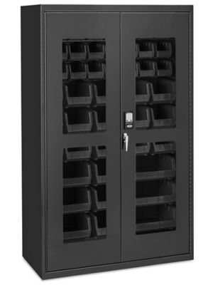 Access Control Cabinet - 48 x 24 x 78", 48 Black Bins H-9015BL