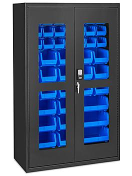 Access Control Cabinet - 48 x 24 x 78", 48 Blue Bins H-9015BLU