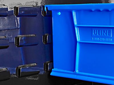 Plastic Stackable Bins - 15 x 16 1/2 x 7, Blue S-12420BLU - Uline