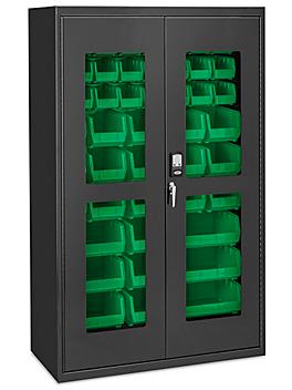 Access Control Cabinet - 48 x 24 x 78", 48 Green Bins H-9015G