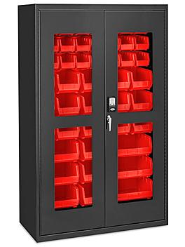 Access Control Cabinet - 48 x 24 x 78", 48 Red Bins H-9015R