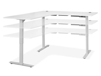 Electric Adjustable Height L-Desk - 72 x 72 x 30