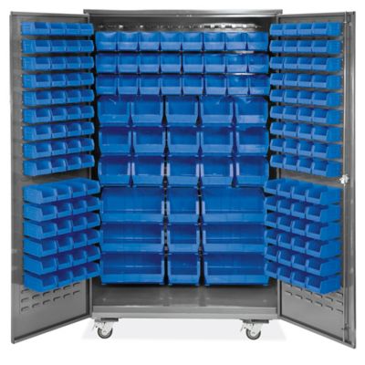 Voyage Series Mobile Storage Cabinet with 24 Bins