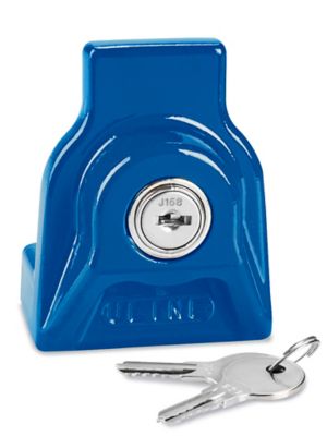 Metal Trailer Lock - Keyed Alike, Blue H-907BLU